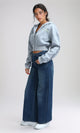 O199326 - Casual Straight Leg Jeans with Slash Pockets - Jeans Blue