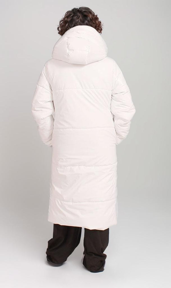 O199331 - Long Puffer Coat - White