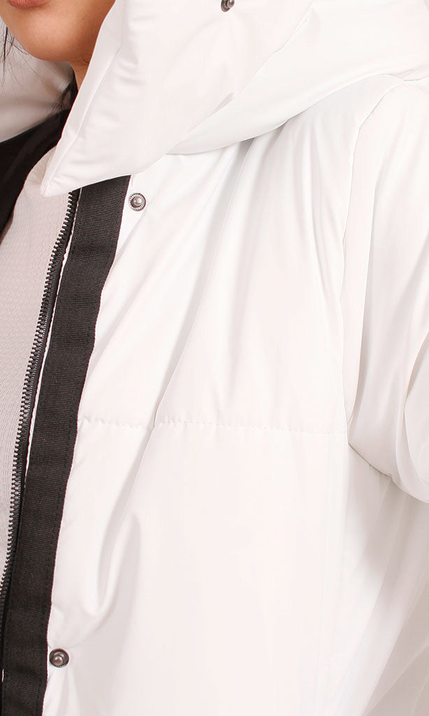 O199331 - Long Puffer Coat - White