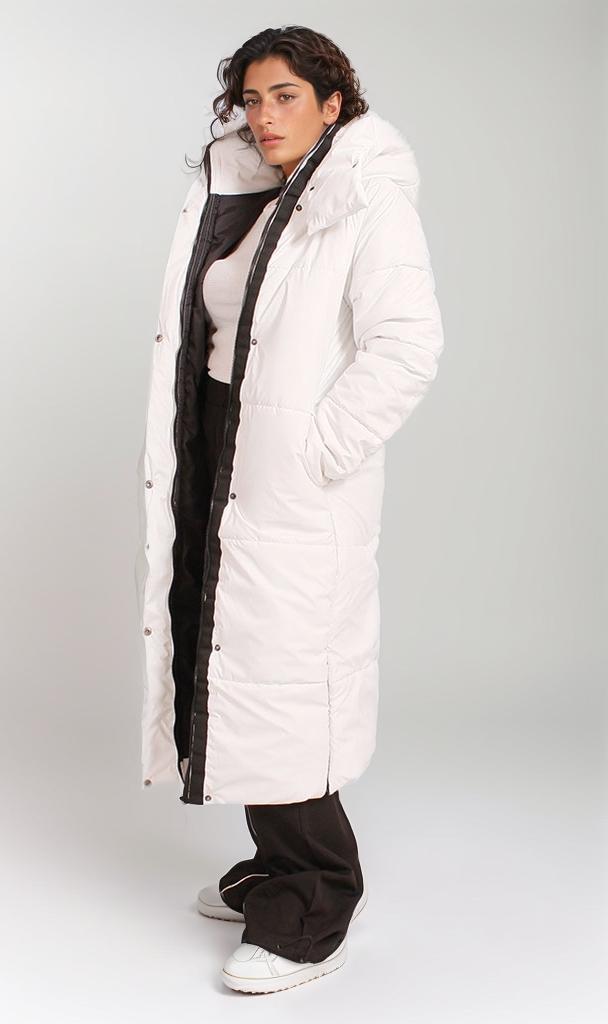 O199331 - Long Puffer Coat - White