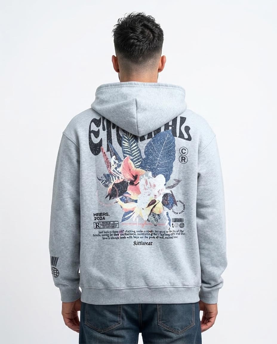 Heather Grey Kittlwear Eternal Graphic Hoodie - O199369