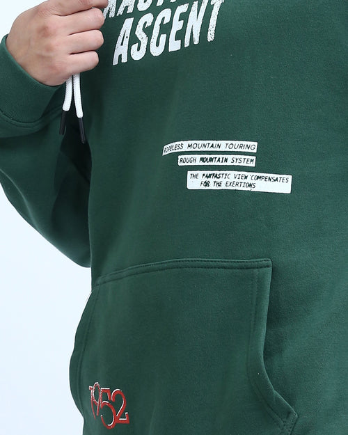 Ravin Men's "Exacting Ascent" Graphic Hoodie - Deep Forest Green - o199371