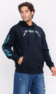 O199373 - Printed ''Metalica'' Casual Hoodie - Black
