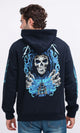 O199373 - Printed ''Metalica'' Casual Hoodie - Black