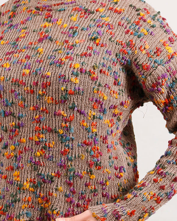 Ravin Confetti Slub Knit Mock-Neck Sweater - Multicolor - O199834