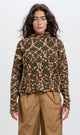 o199836-FLORAL-PRINT KNIT SWEATER - GREEN