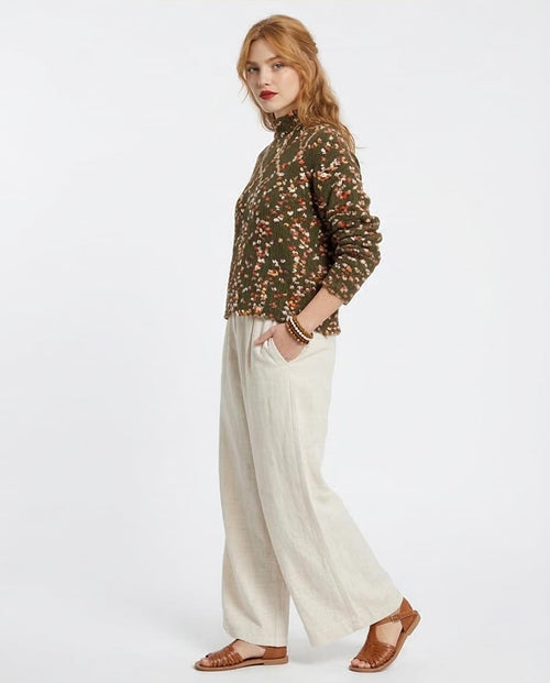 Ravin Women’s Diamond-Pattern Chunky Knit Turtleneck Sweater – Olive Multi - o199836