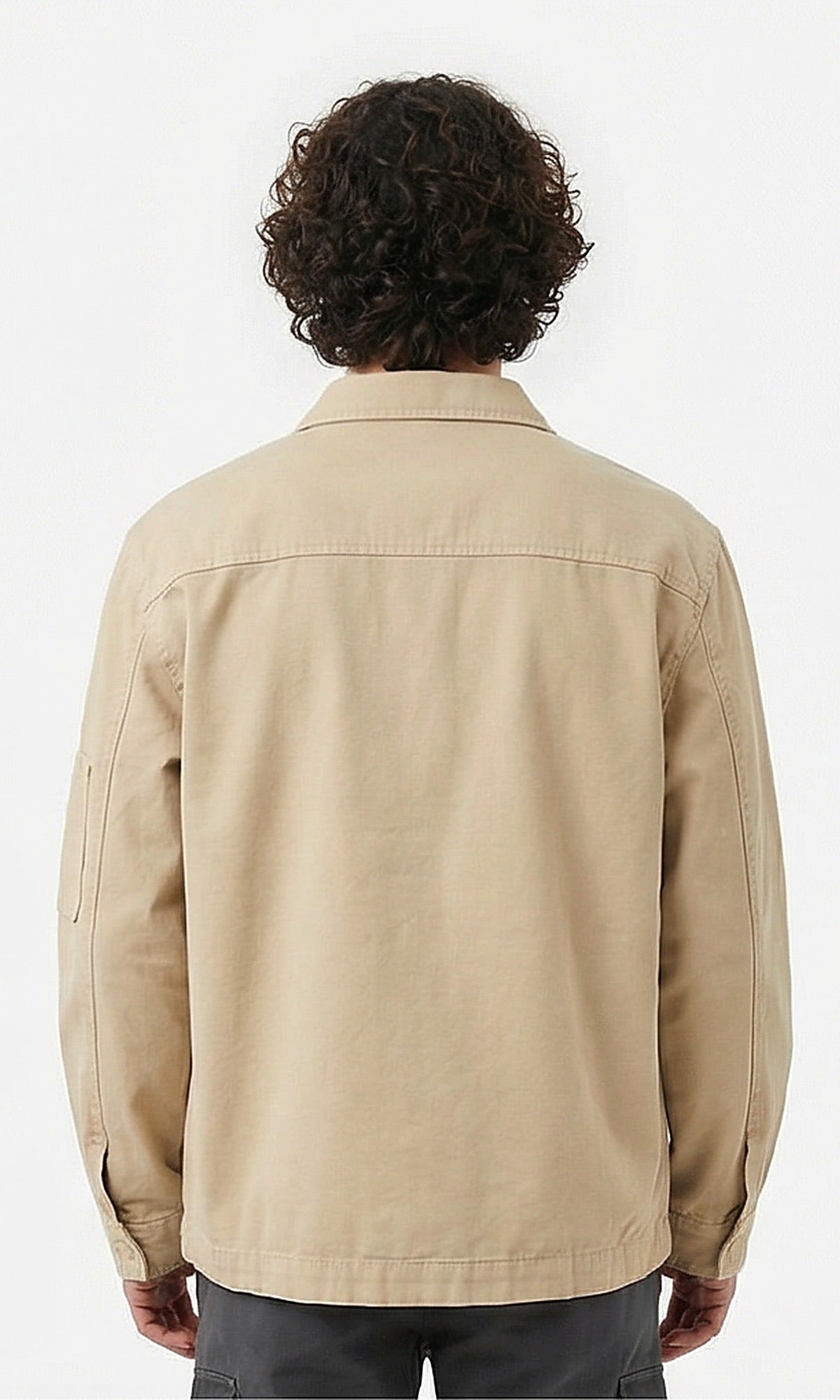 Tan Utility Zip-Up Jacket