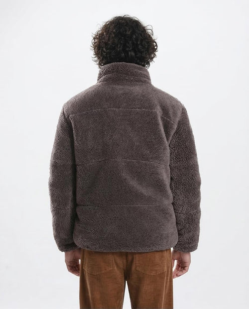 Ravin Men's Puffer-Style Sherpa Fleece Jacket - Charcoal - O199927