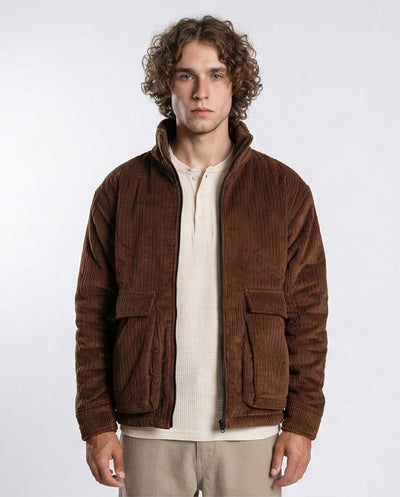 o199940-CORDUROY JACKET - BROWN