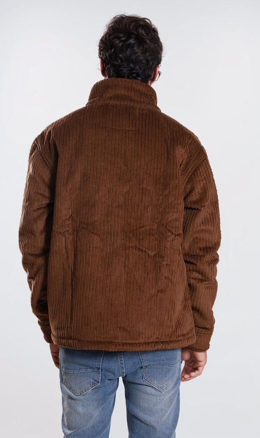 o199940-CORDUROY JACKET - BROWN