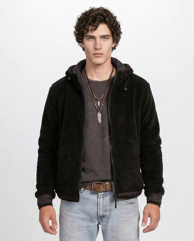 Men's Heavyweight Sherpa Fleece Zip-Up Hoodie