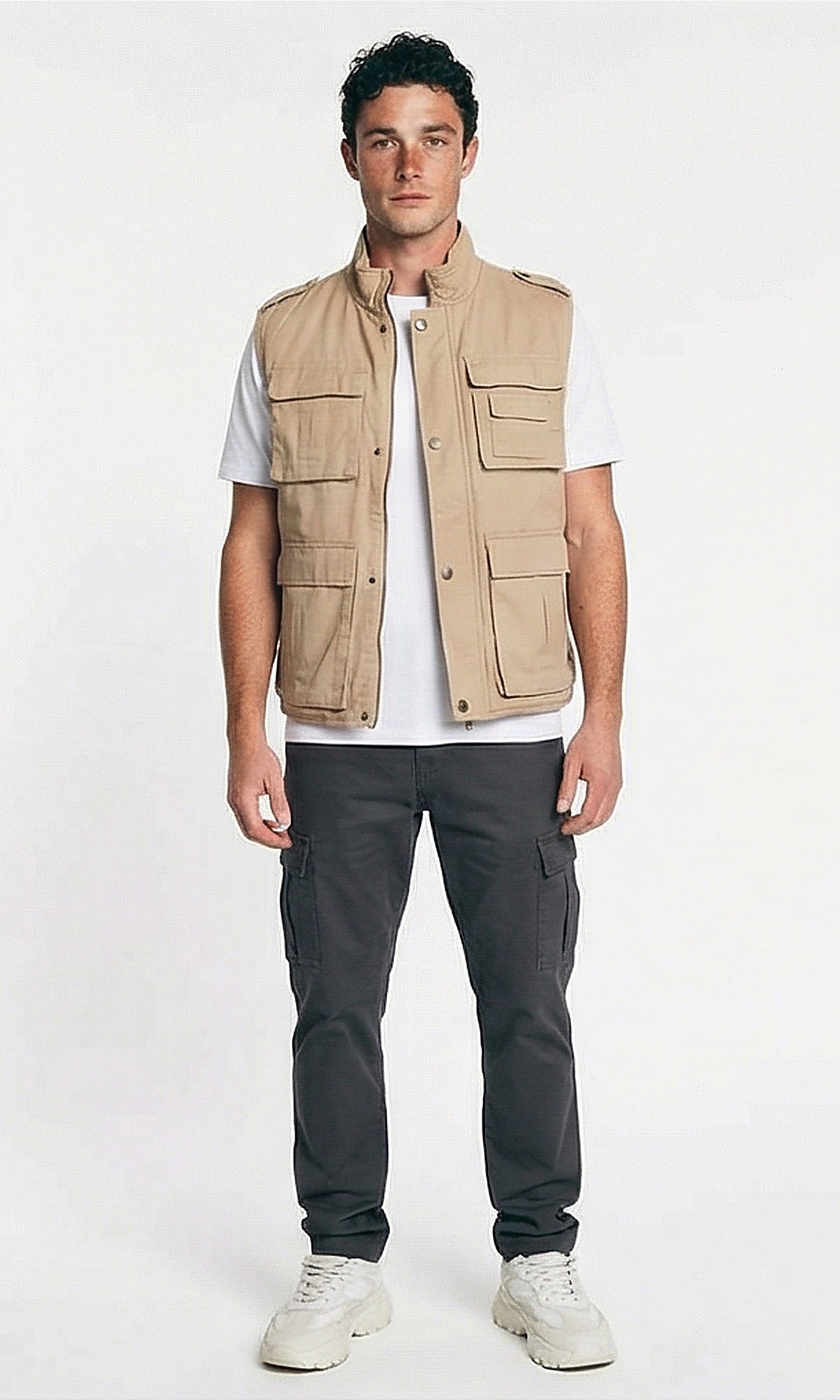 Stone Utility Multi-Pocket Cargo Vest - O199956
