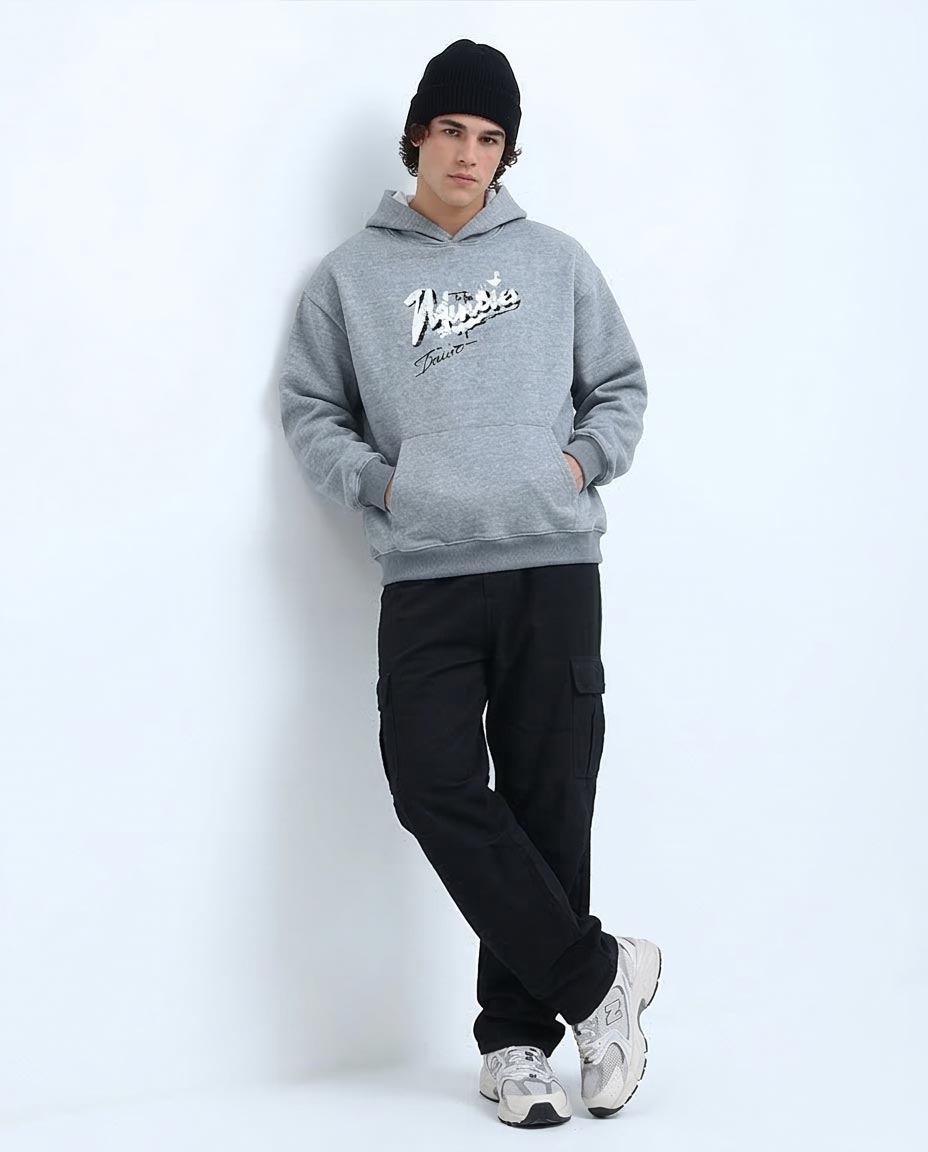 Men's Heather Grey Urban Bridge Graphic Hoodie - O200135