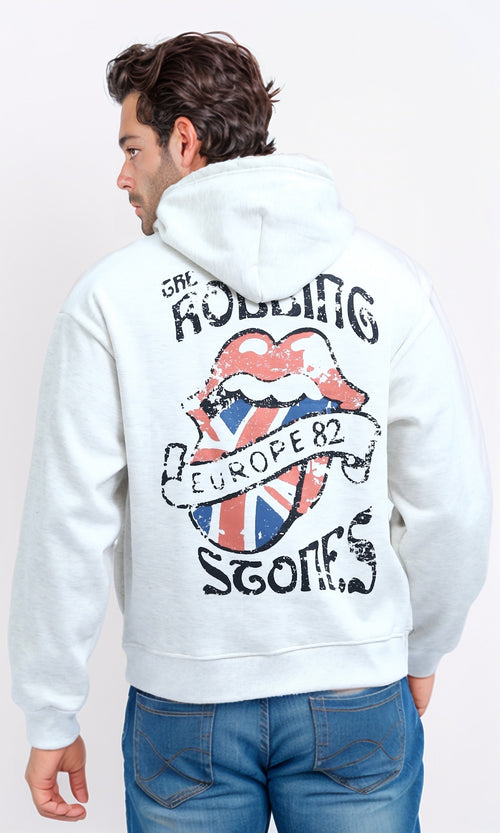 O200137 - Long Sleeves Cotton Hoodie - Heather Light Grey