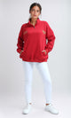 O200145 - Long Sleeve Red Fashionable Sweatshirt