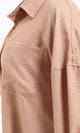 O200156-Textured Long Sleeves Summer Bronze Shirt