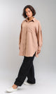 O200156-Textured Long Sleeves Summer Bronze Shirt