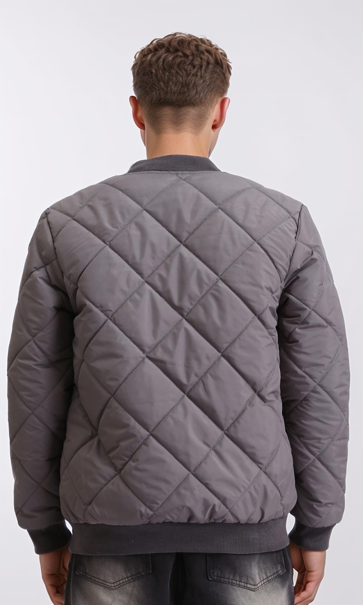 D.Grey Quilted WaterProof Bomber Jacket - O200259