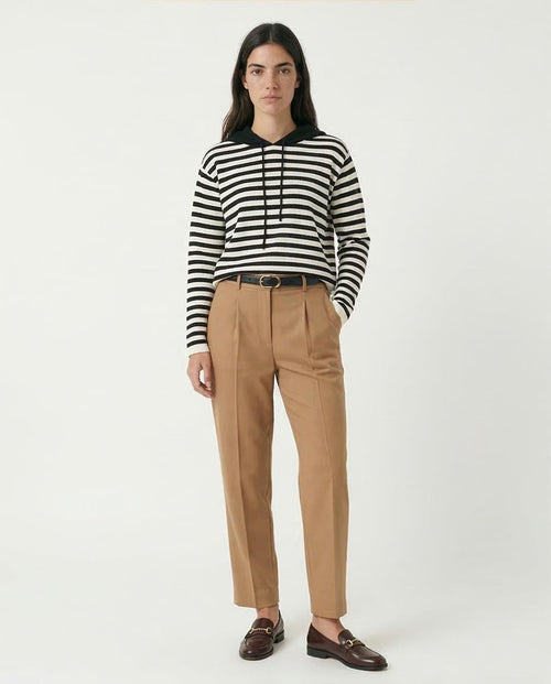 Ravin Women’s Nautical Stripe Contrast Hoodie Pullover - O200383