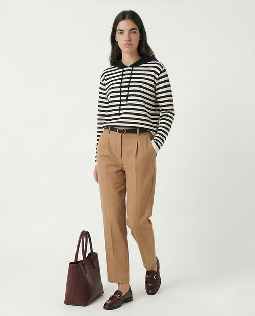 Ravin Women’s Nautical Stripe Contrast Hoodie Pullover - O200383