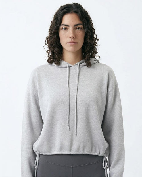 Ravin Women’s Sport Luxe Cropped Knit Hoodie – Heather Grey - O200389