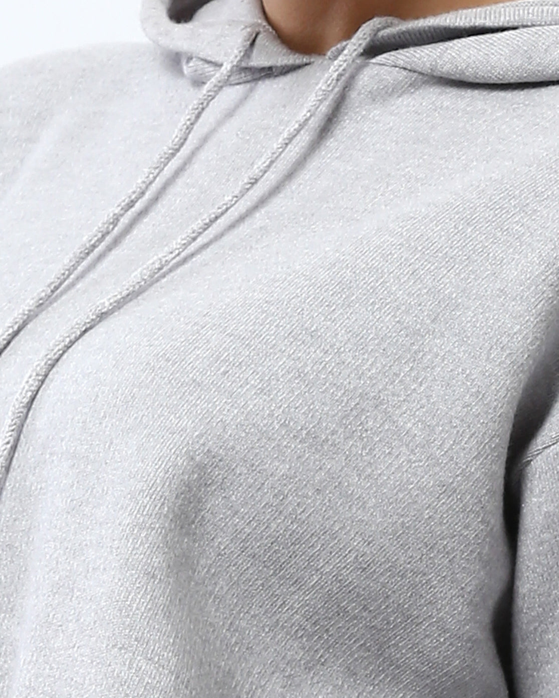 Ravin Women’s Sport Luxe Cropped Knit Hoodie – Heather Grey - O200389