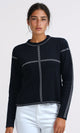 O200395 - Round Long Sleeves Solid Pullover - Black