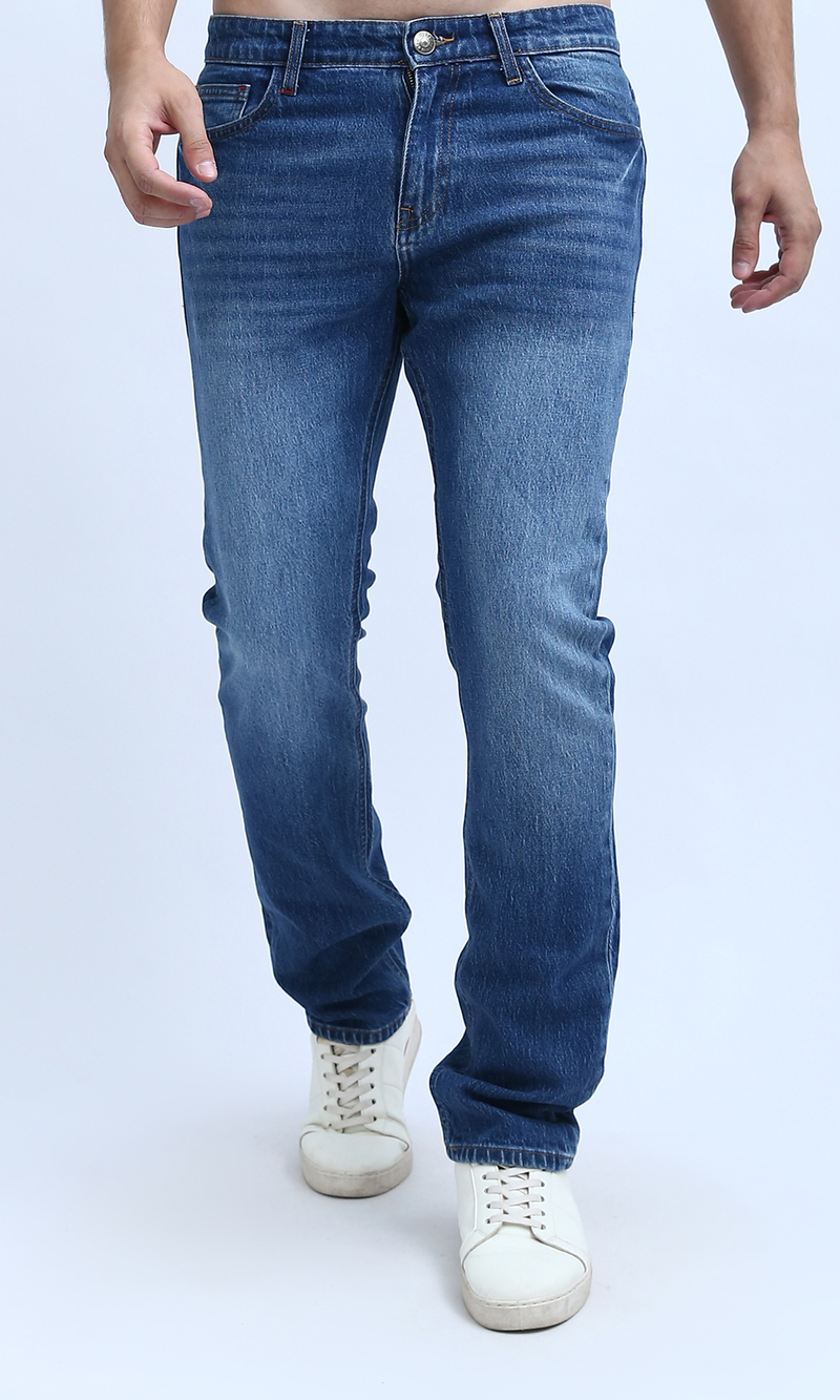 O200506-Regular Fit Casual Jeans - Standard Blue