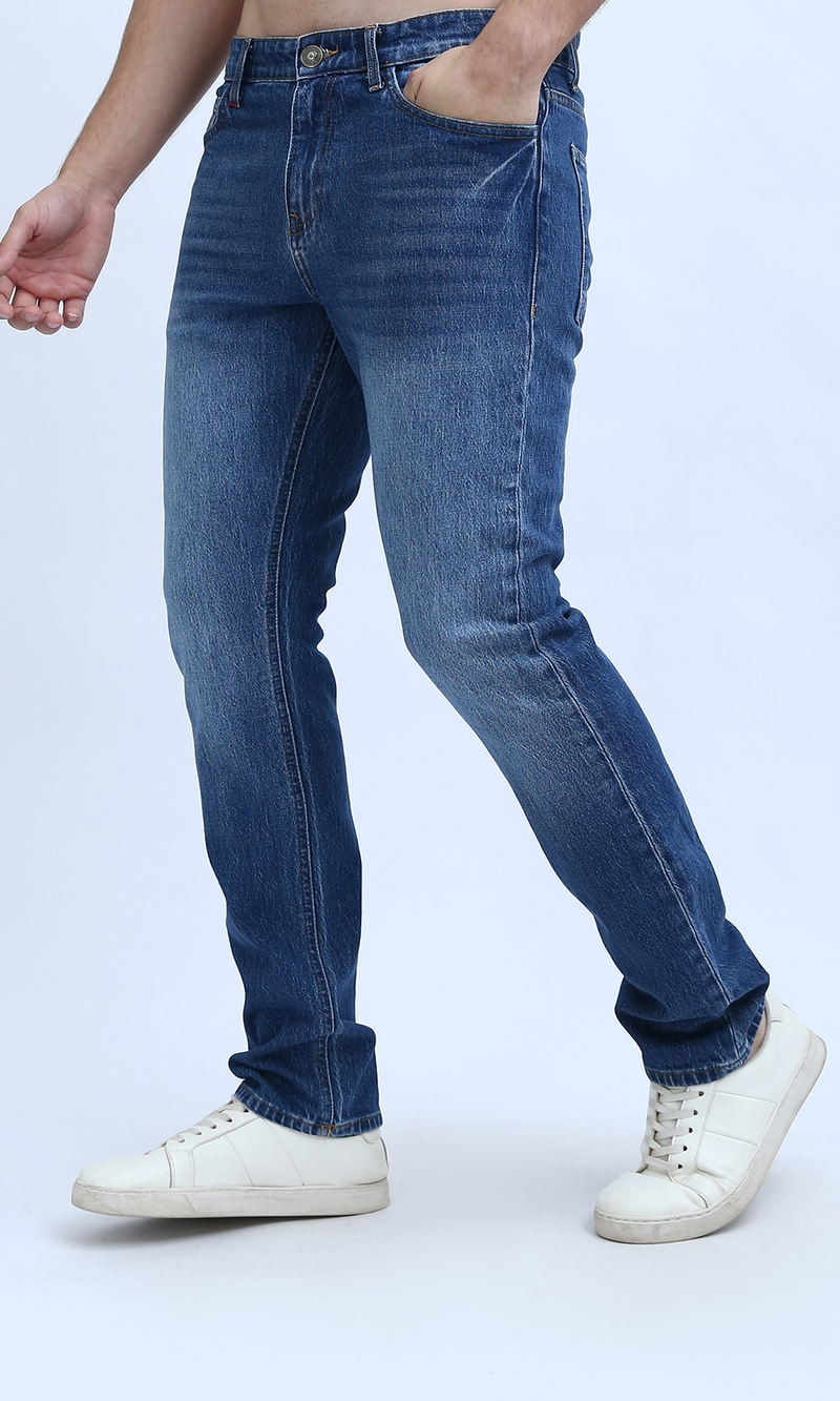 O200506-Regular Fit Casual Jeans - Standard Blue