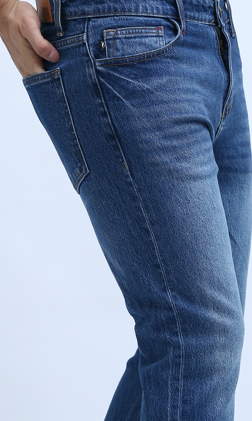 O200506-Regular Fit Casual Jeans - Standard Blue