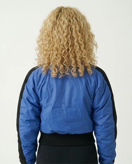 Ravin Electric Cobalt Cropped Bomber Jacket - BLUE & BLACK - o200570