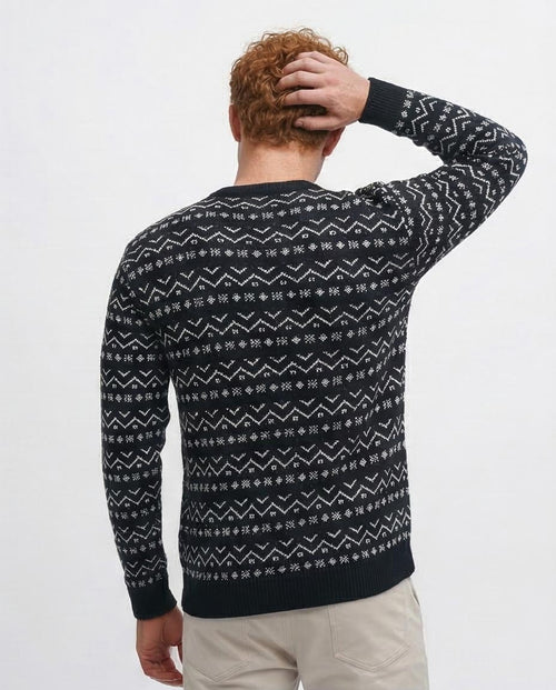Ravin Men’s Fair Isle Intarsia Crew Neck Knit Sweater - O200597