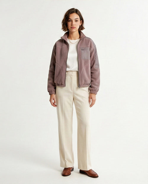 o200771-STRIPED BUTTON-UP SHIRT - WHITE & GREY