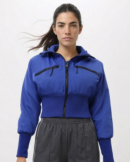 Ravin Crop Utility Bomber Jacket - Bold Blue - O200779