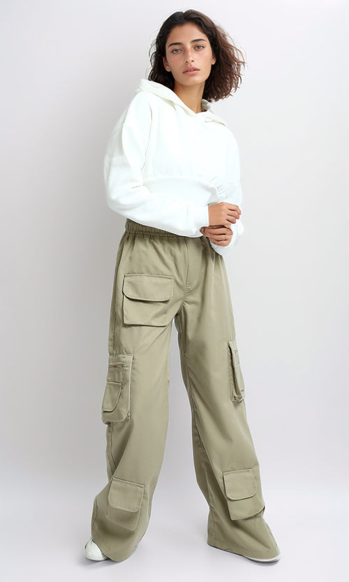 O200884 - Regular Fit Solid Winter Hoodie - White