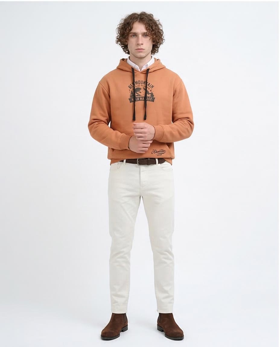 Rust Red Mountain Graphic Hoodie - 0200902