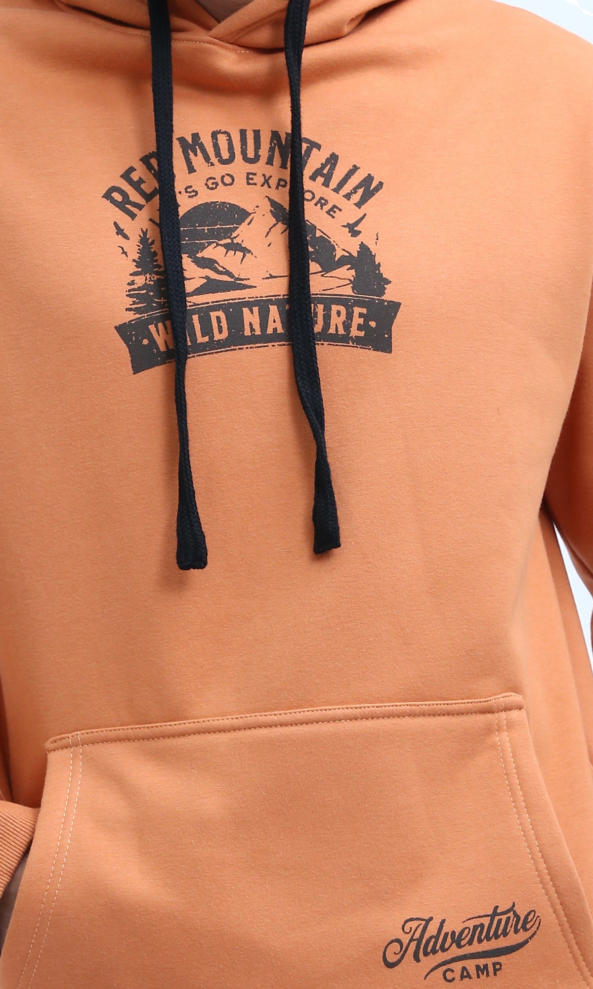 Rust Red Mountain Graphic Hoodie - 0200902