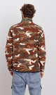 O200908-O200908 - Camo Zip-Up Fleece Jacket - Brown