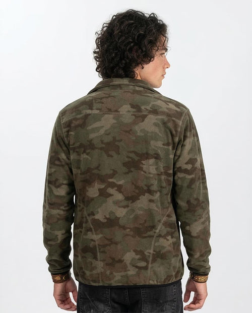 Ravin Woodland Camo Fleece Zip-Up Jacket - O200909
