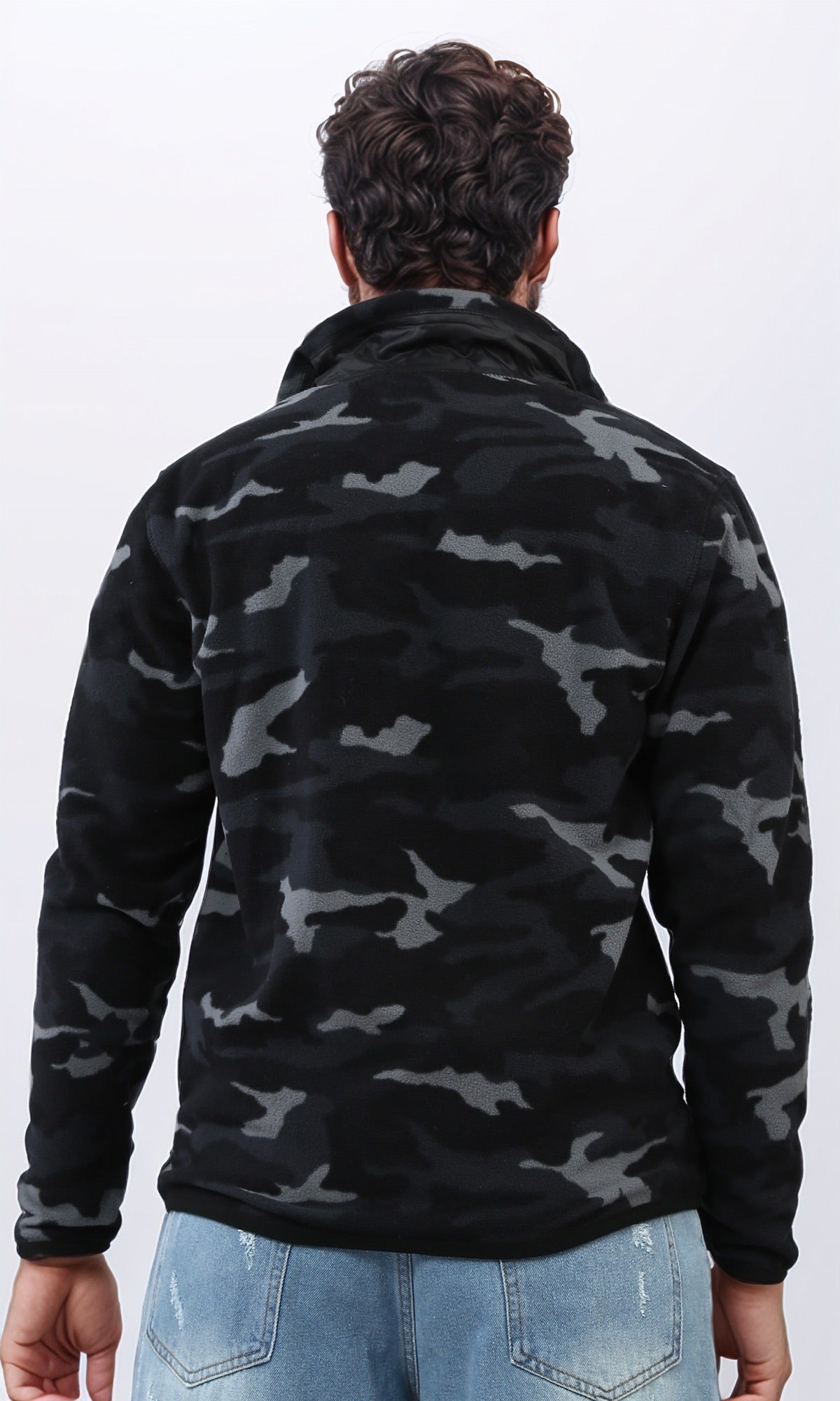 Men's Camouflage Zip-Up Fleece Sweatshirt - O200910