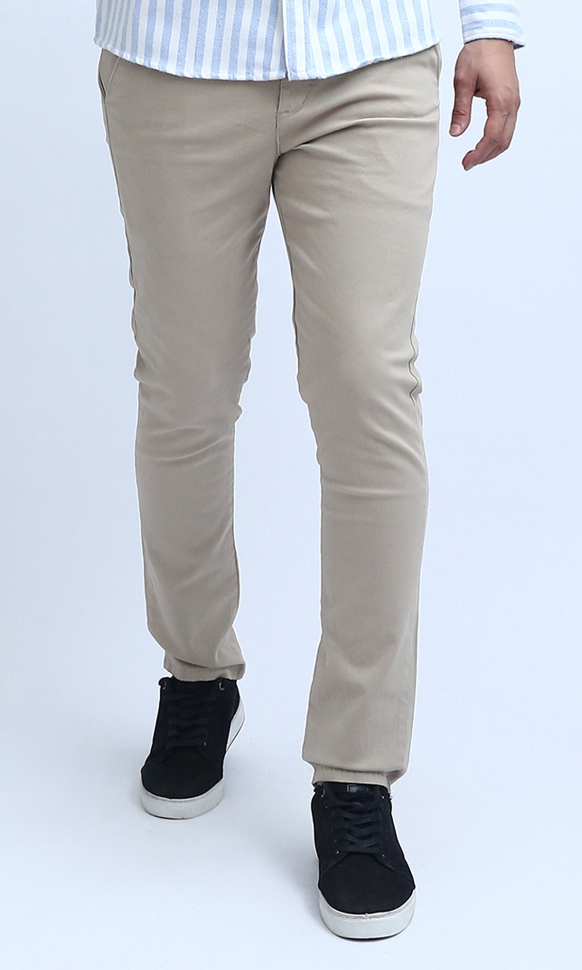 O201043 - Regular Fit Gabardine Pants - Beige