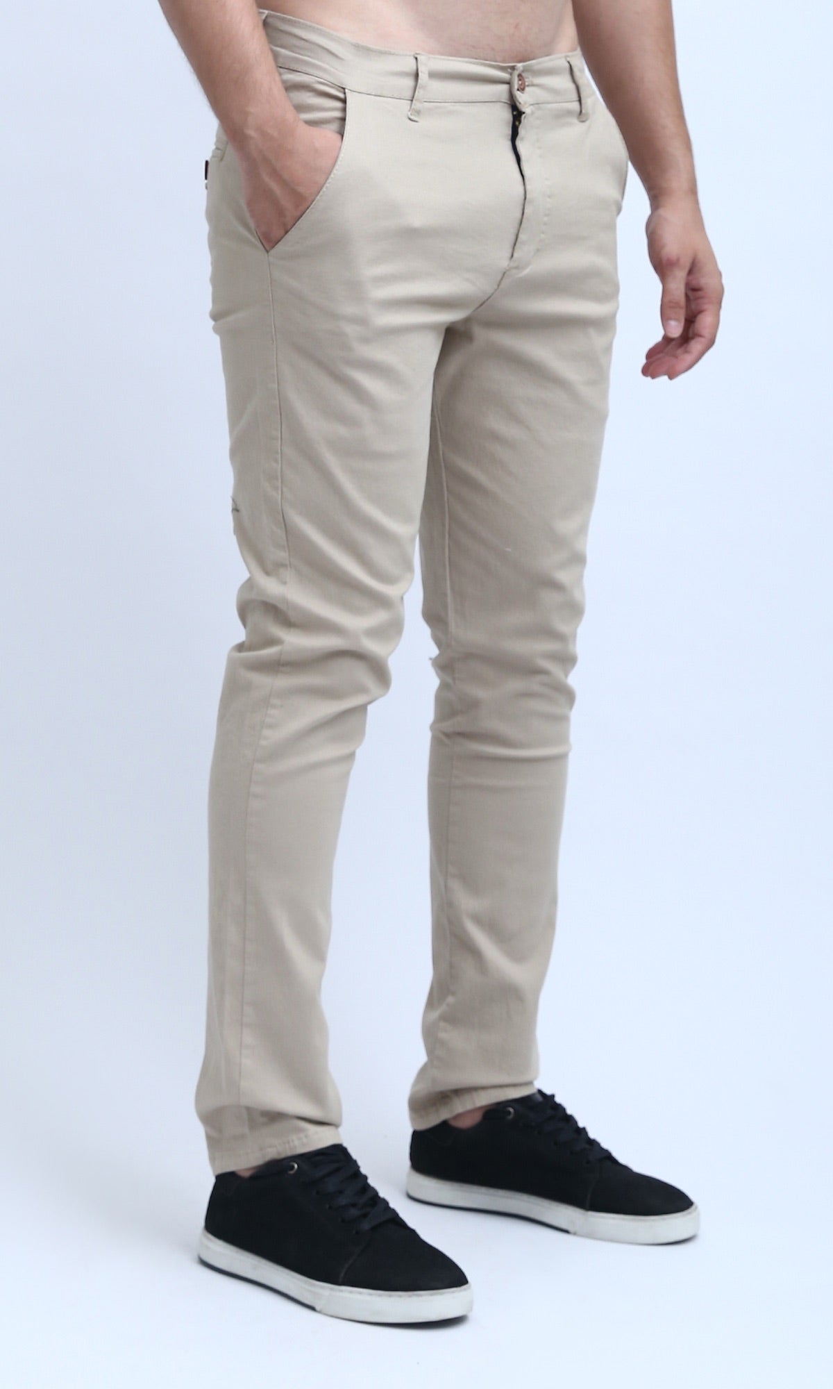 O201043 - Regular Fit Gabardine Pants - Beige