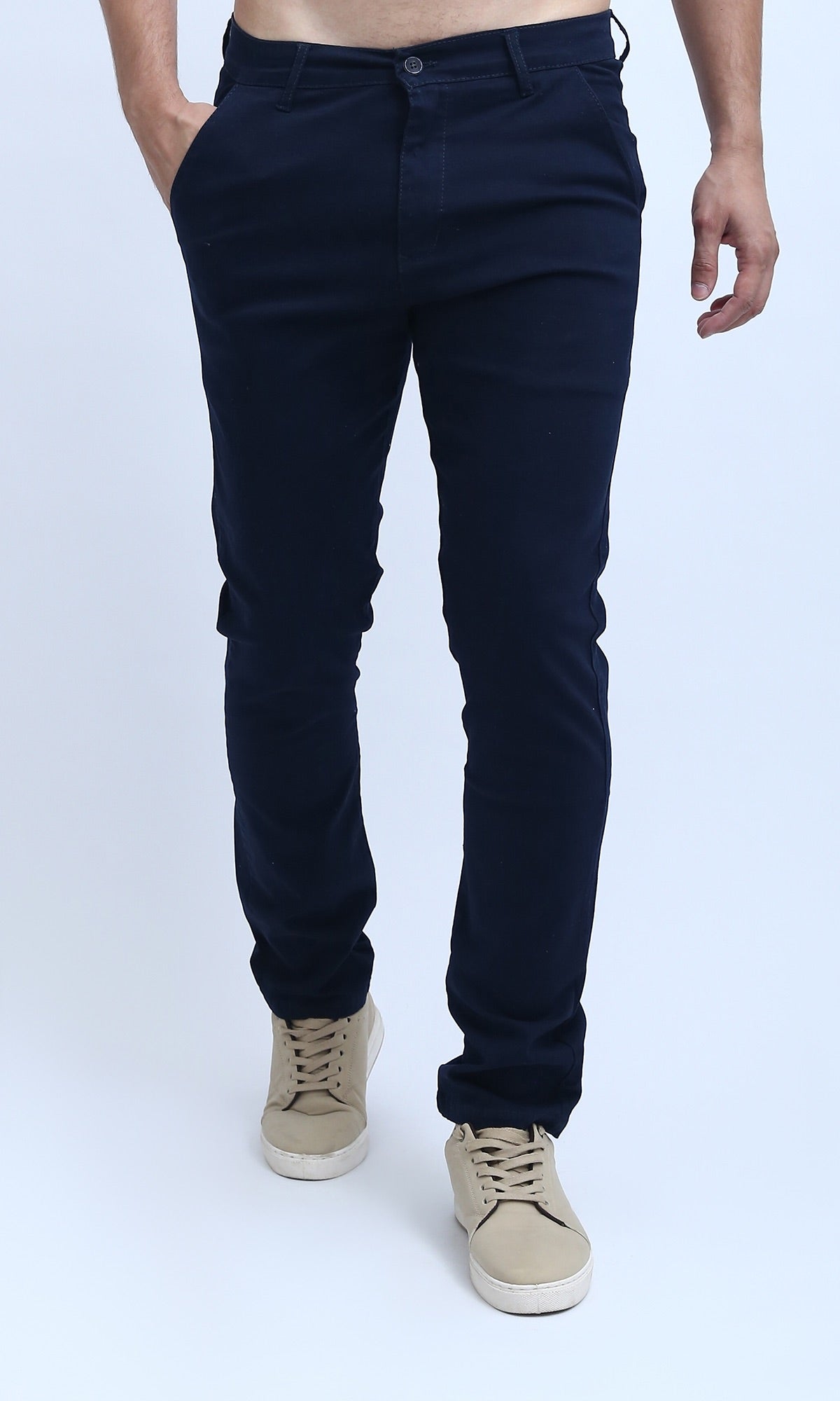 O201047 - Regular Fit Gabardine Pants - Navy Blue