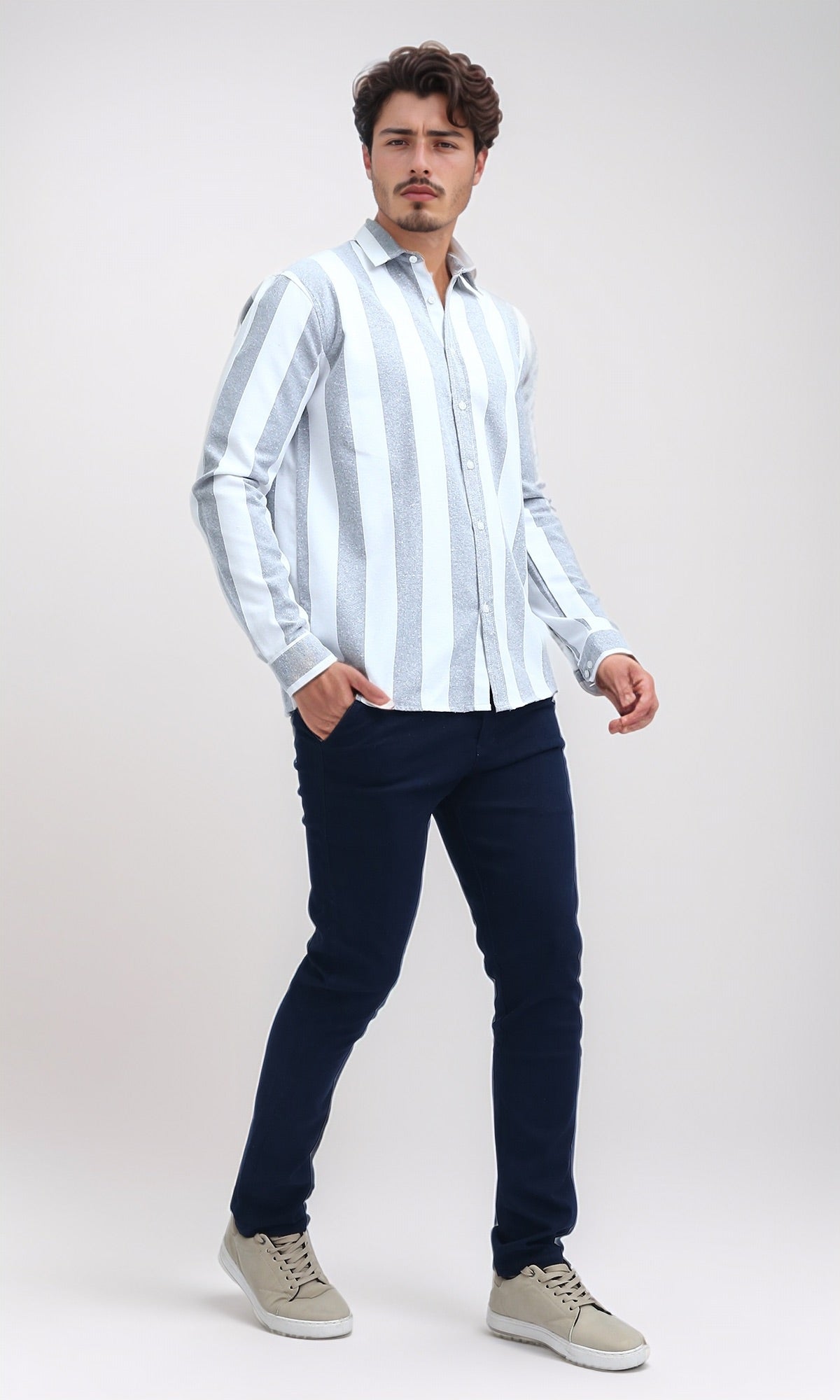 O201047 - Regular Fit Gabardine Pants - Navy Blue