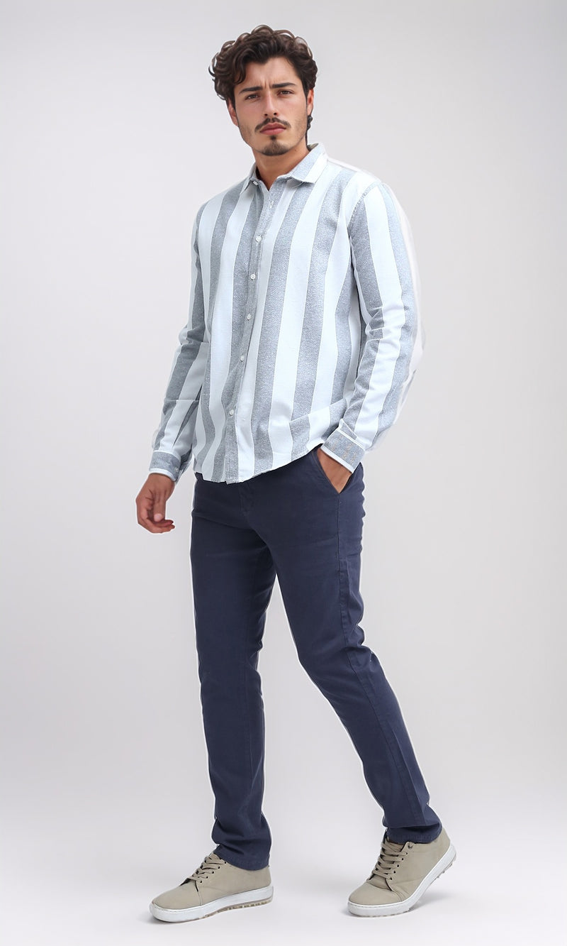 O201048 - Regular Fit Gabardine Pants - Grey