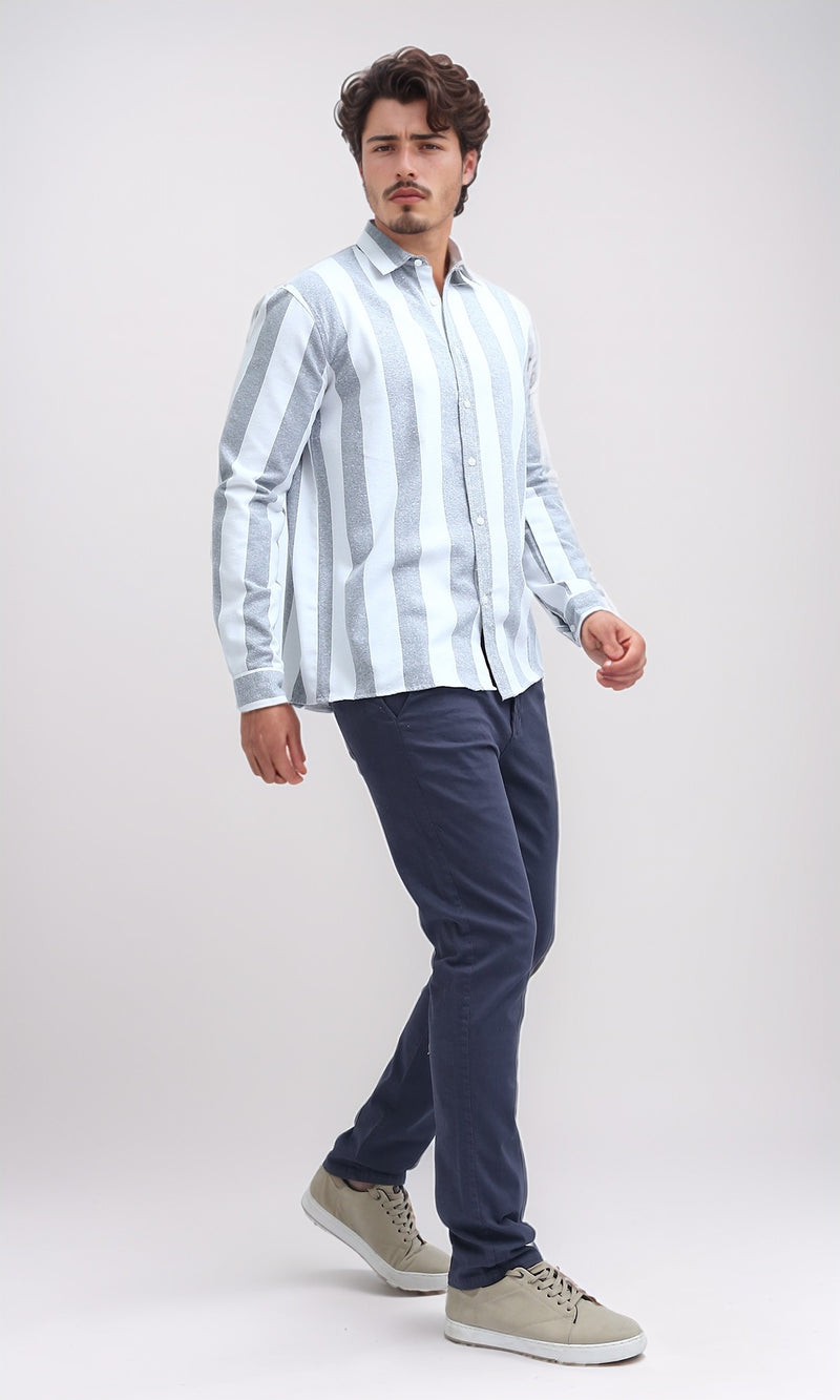 O201048 - Regular Fit Gabardine Pants - Grey