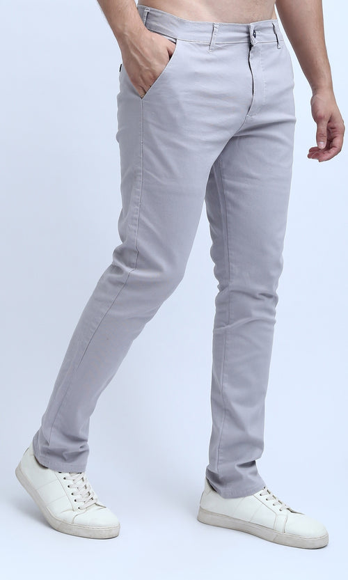 O201050 - Regular Fit Gabardine Pants - Silver
