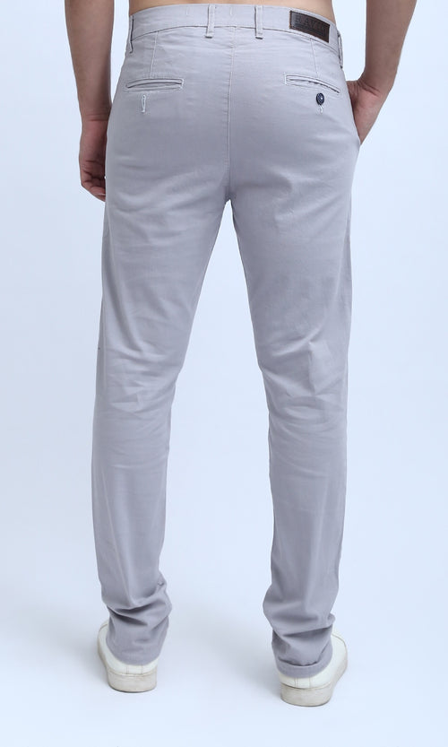 O201050 - Regular Fit Gabardine Pants - Silver