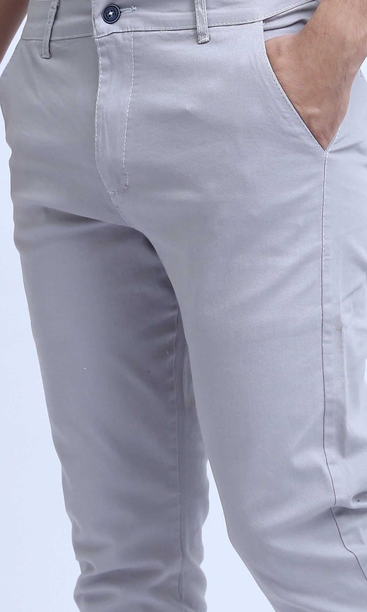 O201050 - Regular Fit Gabardine Pants - Silver